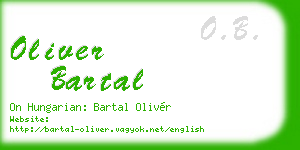 oliver bartal business card